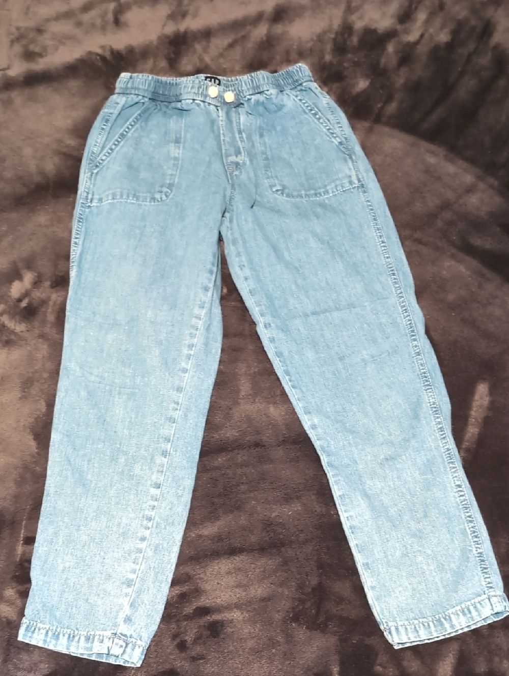GAP Light Blue Boyfriend Jeans with Elastic Waist